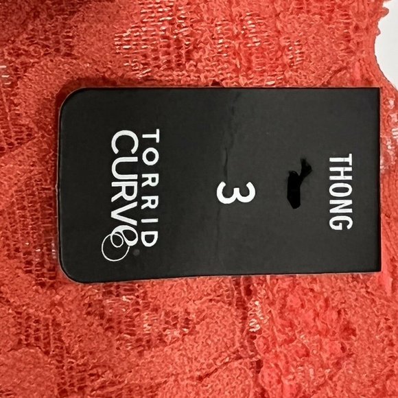 NWT TORRID Thong Pantie Underwear 3X Lace Orange Rainbow Stripes - Picture 3 of 4